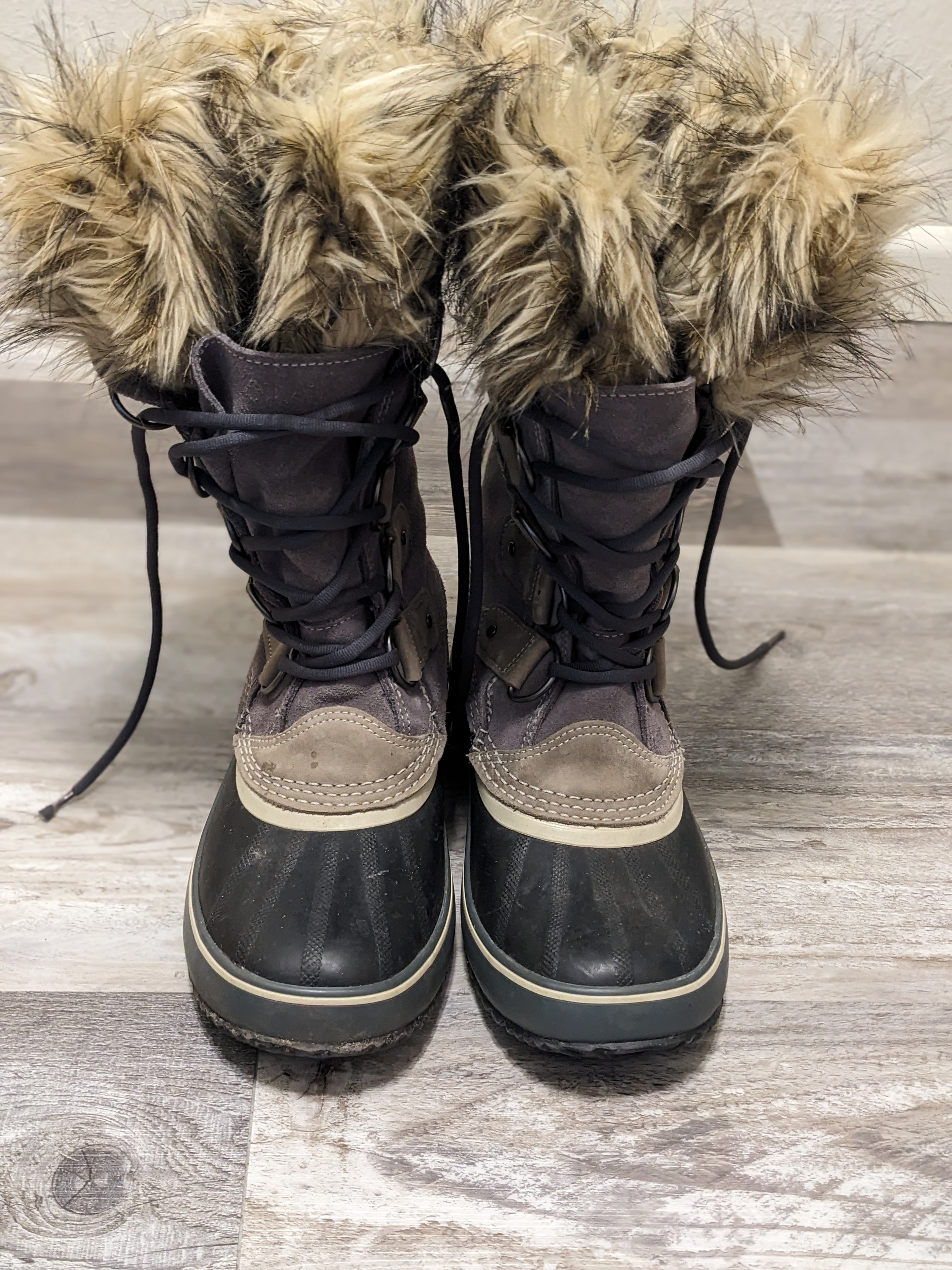 Sorel Women's Brown, Black And Tan Faux-Fur Winter Lace-Up Boots